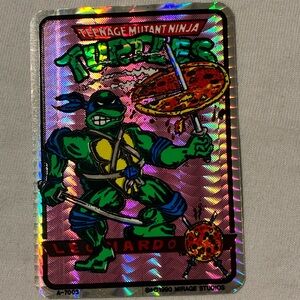 Teenage Mutant Ninja Turtles Leonardo Holographic Sticker - Green, Blue, Yellow